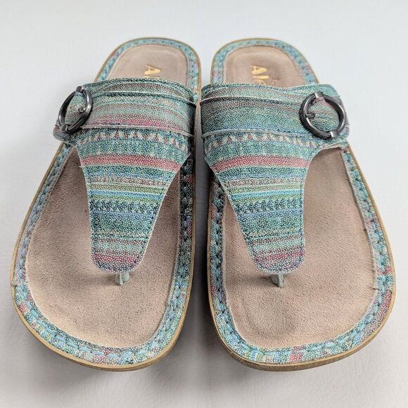Alegria Shoes - Alegria Codi Seascape Thong Sandals Size 8 - 8.5